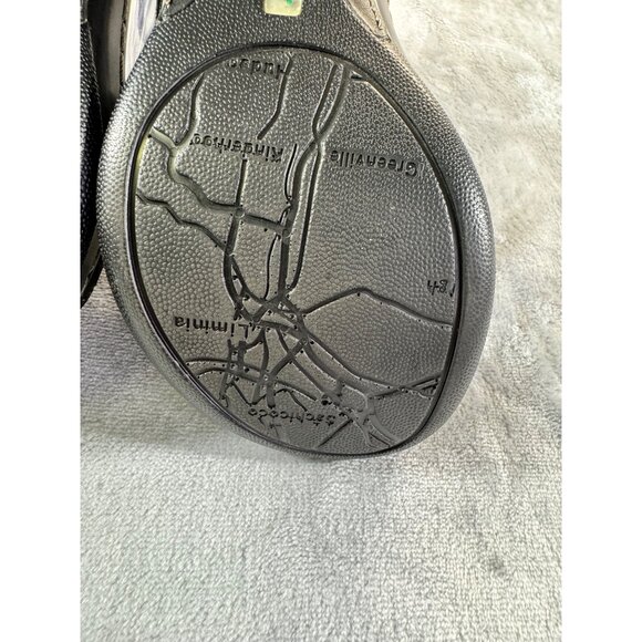 J 41 Adventure On Sandals Womens 6M Cassia T-Strap black Faux Leather heel Wedge - Picture 16 of 16